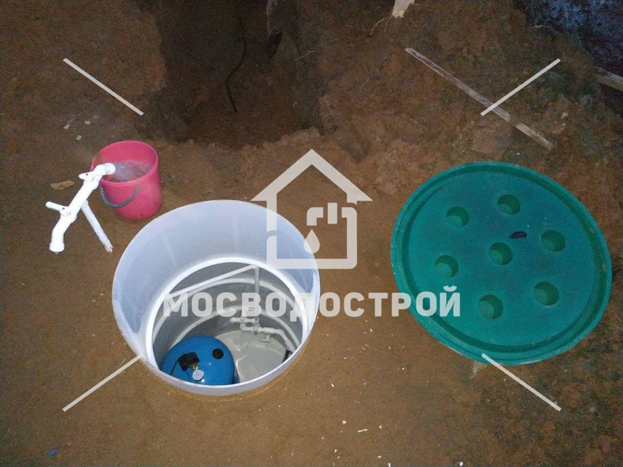 Скважина с кессоном в снт сельский труженик