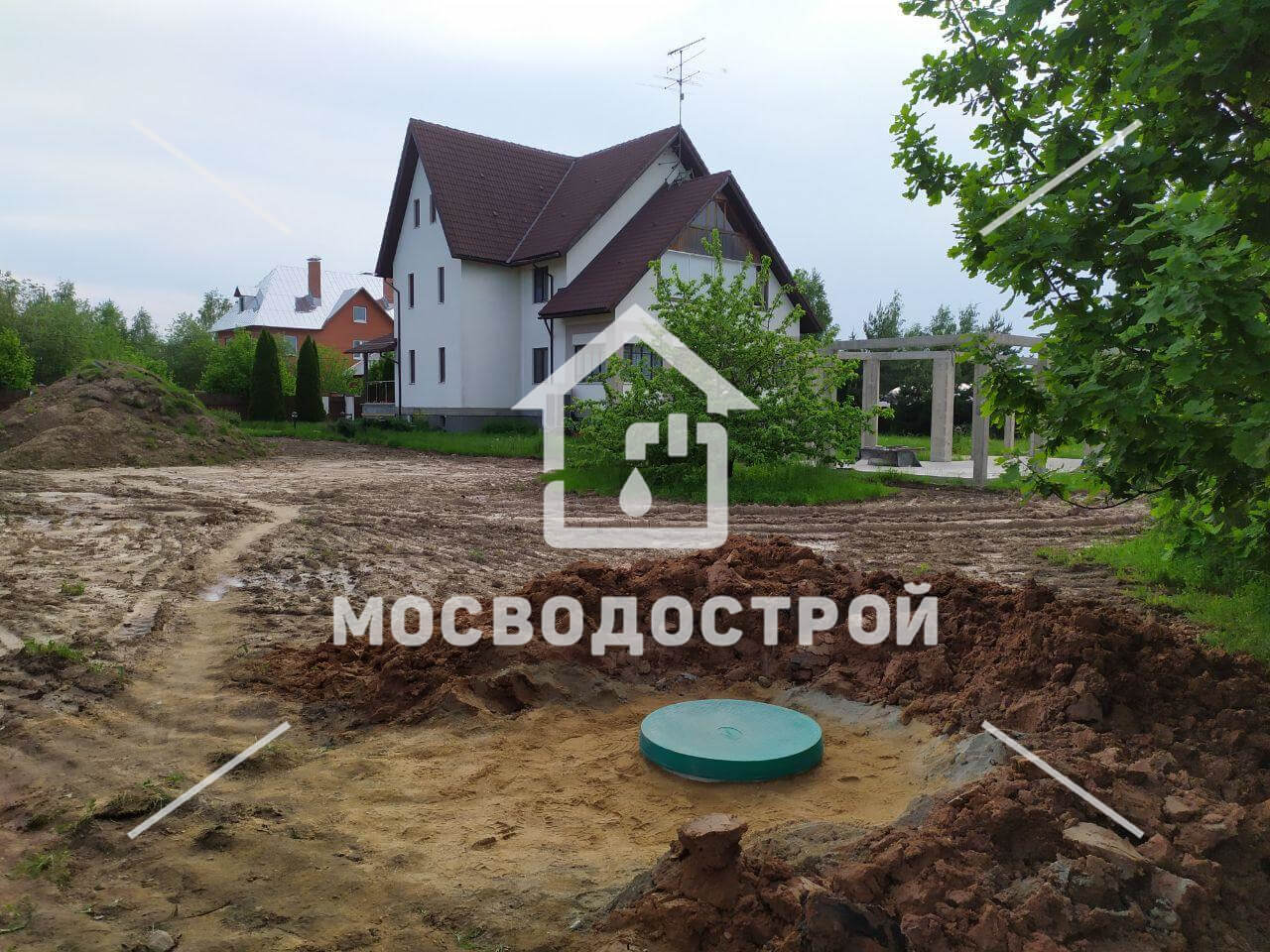 Скважина с кессоном в д. рогозинино