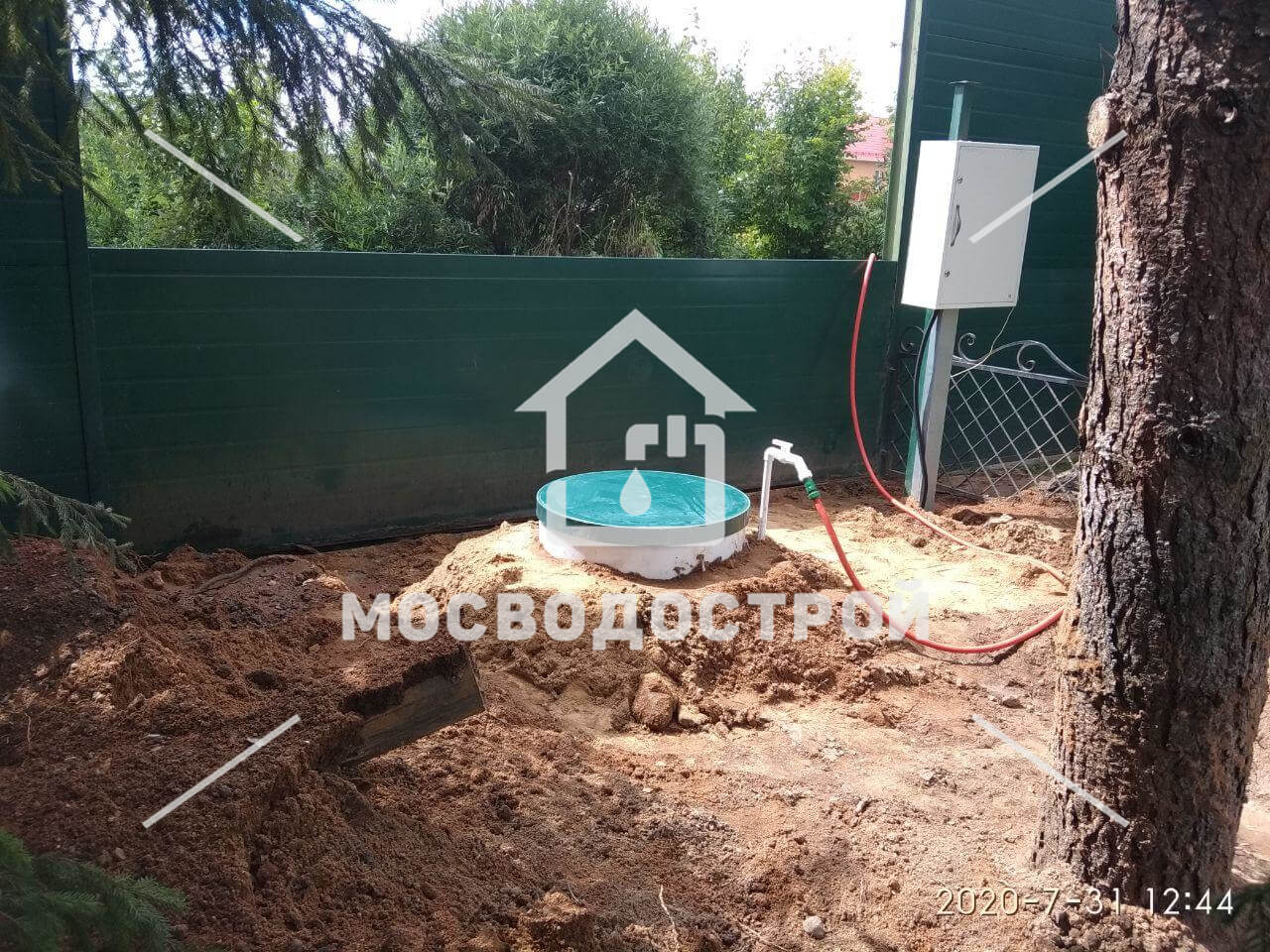 Обустройство скважины с кессоном в д. трусово
