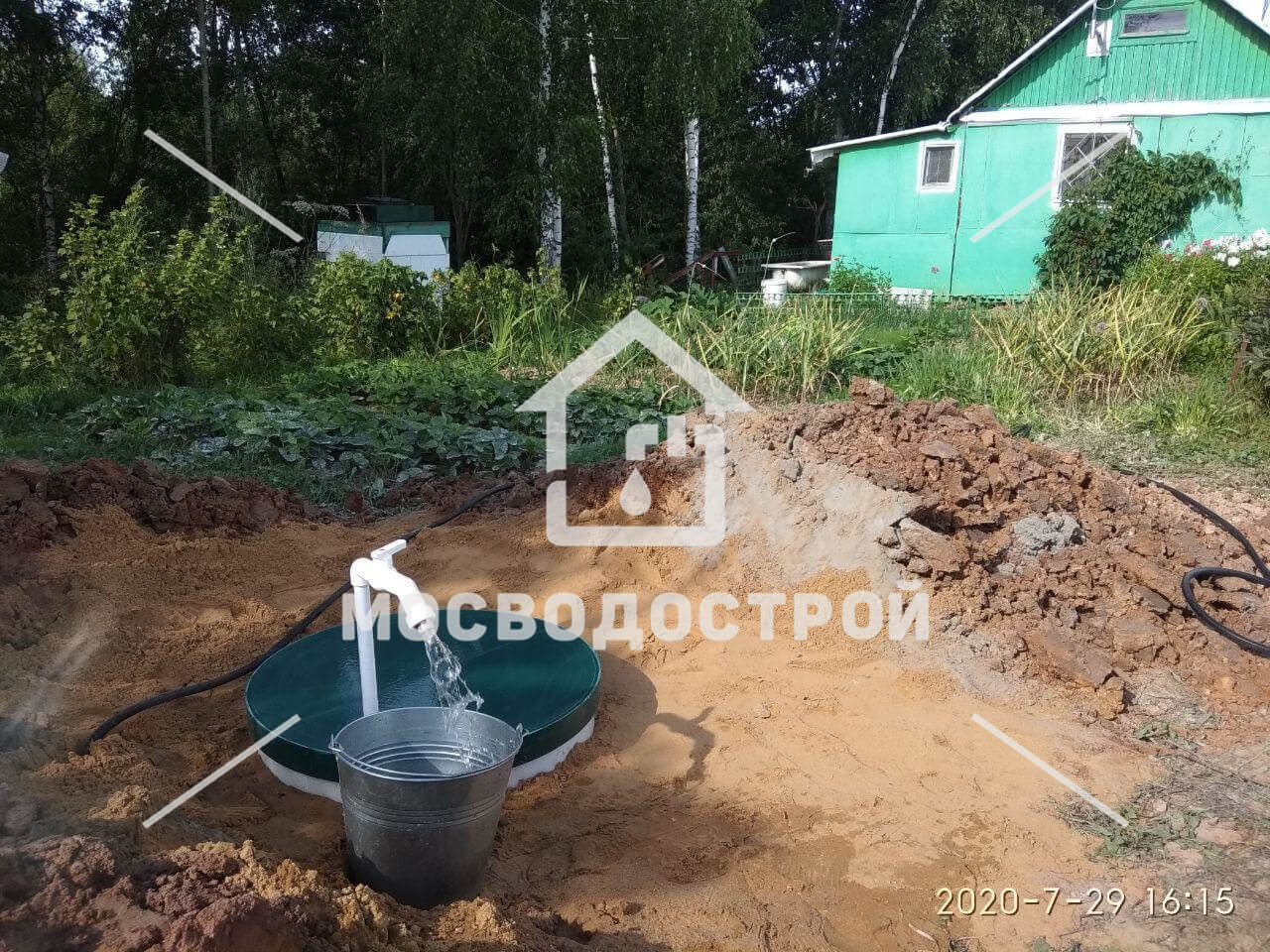 Скважина с кессоном в д. круча