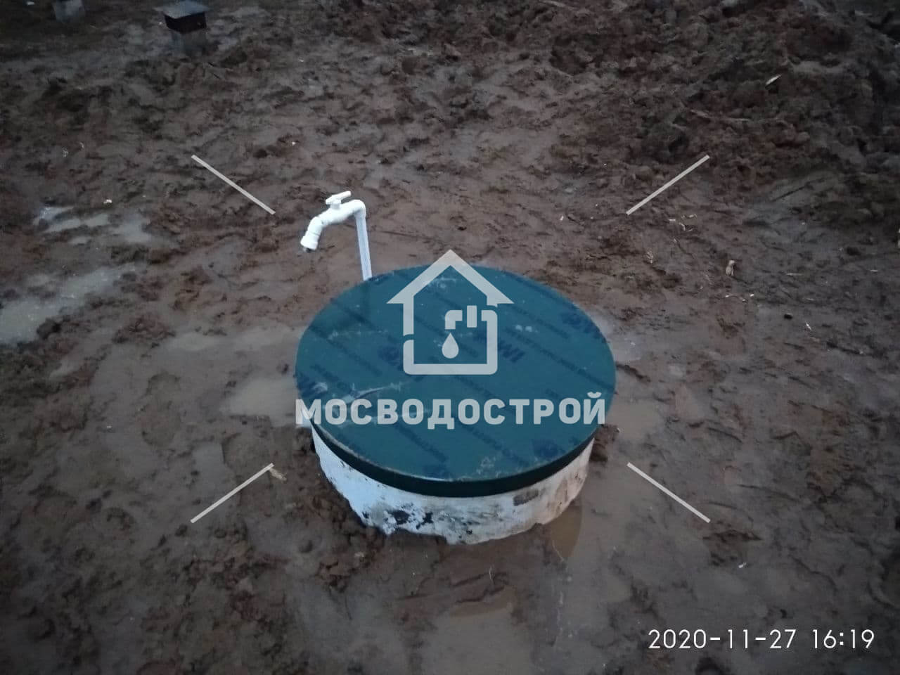 Скважина с кессоном в д. лопотово